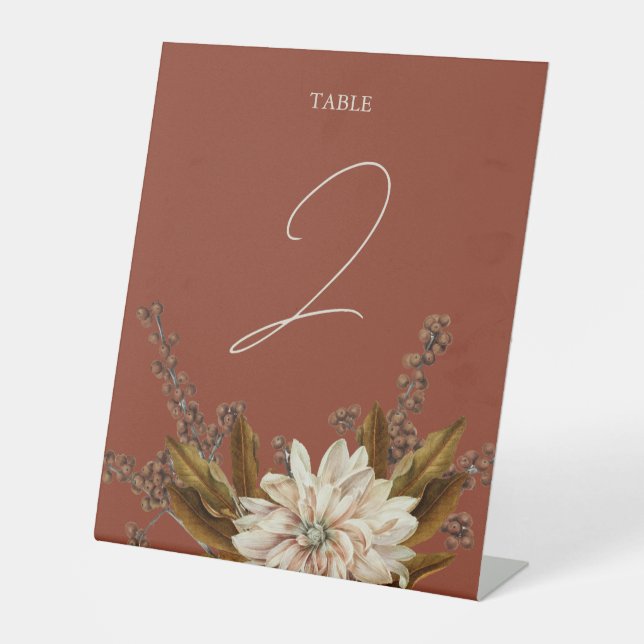 Hochzeit im Herbst Herbst Flora und Fauna Sockelschild (Vorderseite)