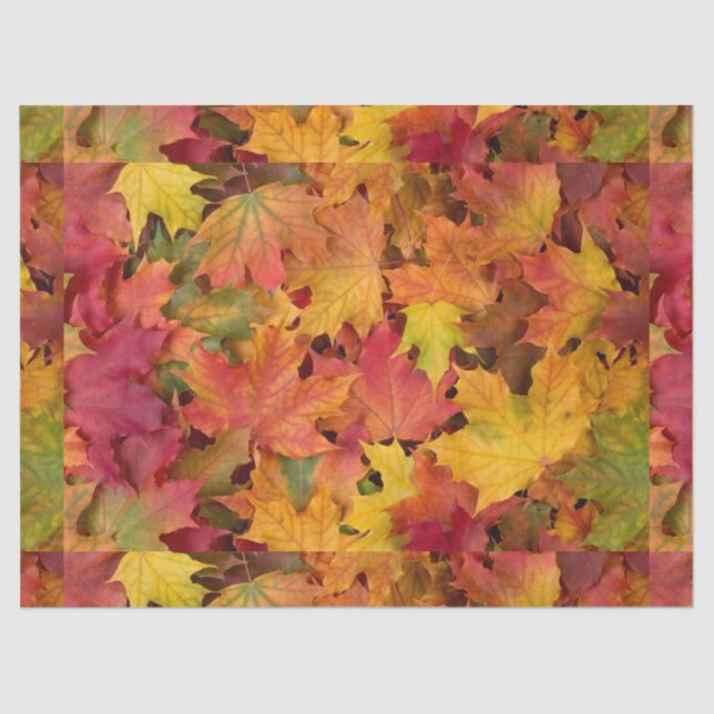 Hochzeit im Herbst Herbst Foto Brown Gold Orange Seidenpapier (Vorderseite)
