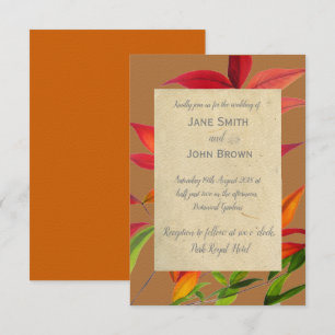 Hochzeit im Herbst Herbst lässt Aquarellkunst rust Einladung