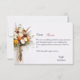 Hochzeit im Herbst Hochzeit Dankeschön-Karte Dankeskarte