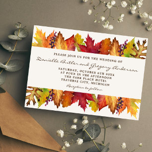 Hochzeit im Herbst im Herbst Einladung