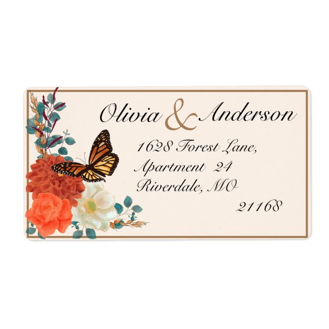 Hochzeit im Herbst Ivory Blumenmonarch Butterfly (Vorne)