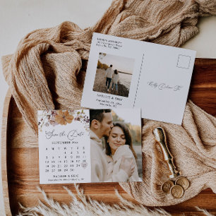 Hochzeit im Herbst Kalender Save the Date Foto Pos Postkarte