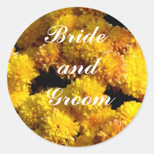 HOCHZEIT IM HERBST MUMS UMSCHLAG AUFKLEBER STICKER