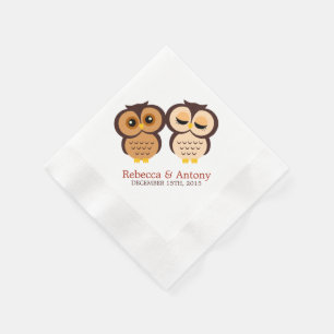 Hochzeit im Herbst Owls Serviette