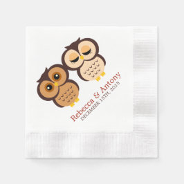 Hochzeit im Herbst Owls Serviette