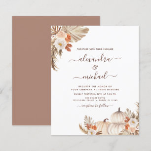 Hochzeit im Herbst Pampas Grass Terracotta