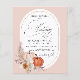 Hochzeit im Herbst Pampas Pumpkin