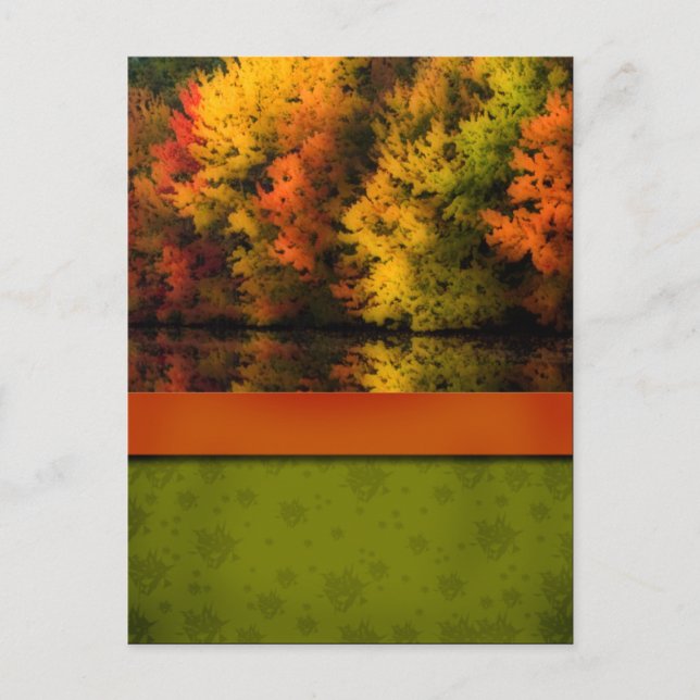 Hochzeit im Herbst Postkarte (Vorderseite)