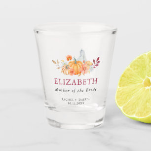 Hochzeit im Herbst Pumpkin Mutter des Brautgeschen Schnapsglas
