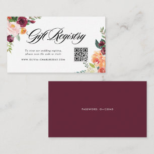 Hochzeit im Herbst QR-Code für Herbstblöcke Begleitkarte