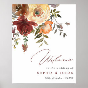 Hochzeit im Herbst Rost & Orange Poster