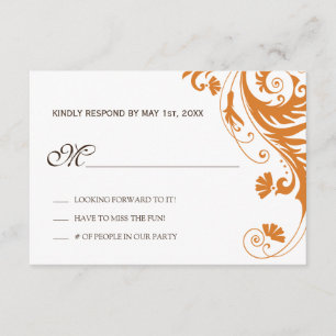 Hochzeit im Herbst-RSVP-Karten RSVP Karte