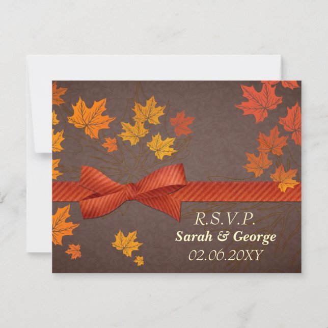 Hochzeit im Herbst-Rsvp-Karten RSVP Karte (Vorderseite)