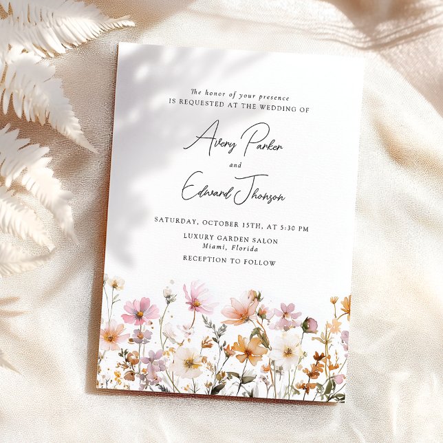 Hochzeit im Herbst Rustikale Wasserfarbe Einladung (Von Creator hochgeladen)