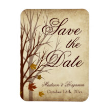 Hochzeit im Herbst Save the Date Flexible Magnet