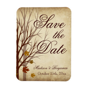Hochzeit im Herbst Save the Date Flexible Magnet