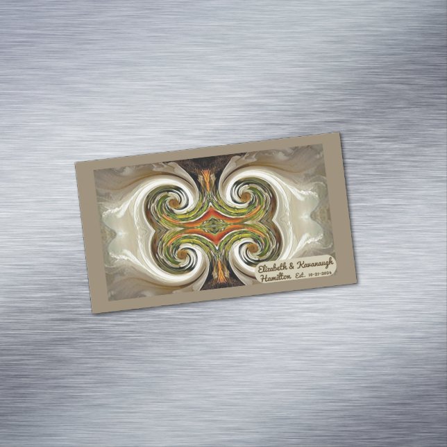 "Hochzeit im Herbst Table Bevorzugung" Business Ca Magnetische Visitenkarte (Beispiel)