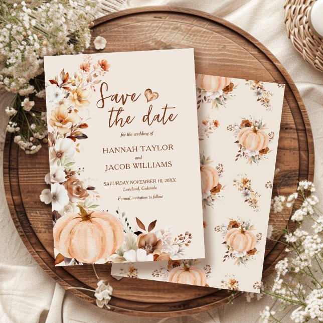 Hochzeit im Herbst Terracotta Save The Date (Von Creator hochgeladen)