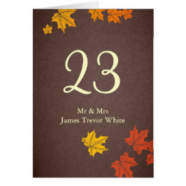 Hochzeit im Herbst-Tischkarte