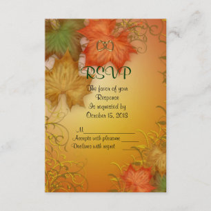 Hochzeit im Herbst-UAWG-Antwortkarte RSVP Karte
