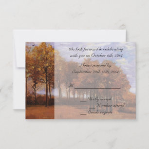Hochzeit im Herbst UAWG Einladungen. Herbstlandsch Einladung