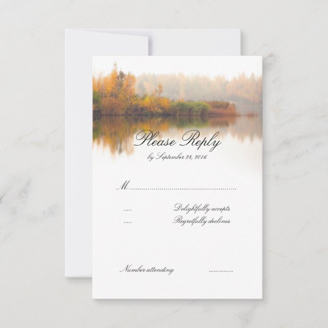 Hochzeit im Herbst UAWG RSVP Karte (Vorderseite)