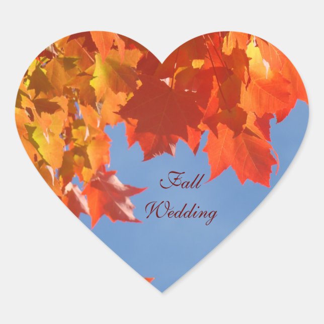 Hochzeit im Herbst Umschlag Aufkleber kleben Blue  (Vorderseite)