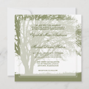 Hochzeit im Herbst von Olivenöl und Grüneiche Einladung