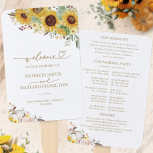 Hochzeit im Herbst von Pumpkin Sonnenblumen Fächer