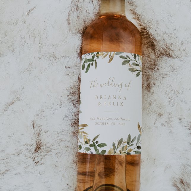 Hochzeit im Herbst Wein Weinmarken Weinetikett (Von Creator hochgeladen)