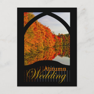 Hochzeit im Herbst zur Herbsthochzeit Postkarte