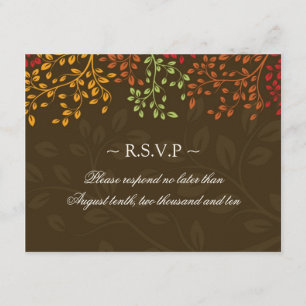 Hochzeit im Herbsts-Antwort-Karten RSVP Karte