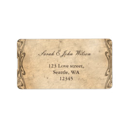 Hochzeit im Jahrgang, Adressetikett