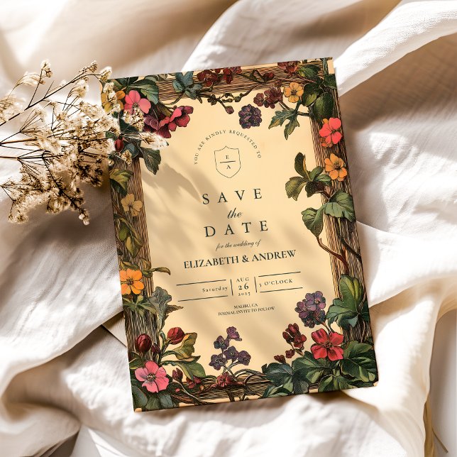 Hochzeit im Jugendstil aus Holz Save The Date (Von Creator hochgeladen)