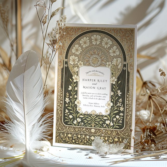 Hochzeit im Jugendstil Einladung (Von Creator hochgeladen)