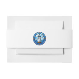 Hochzeit im Leuchtturm am Meer Einladungsbanderole