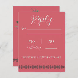 Hochzeit im Lodge Reply Card Einladung