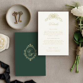 Hochzeit im Regency-Stil - Elegante Erbstücke als Begleitkarte