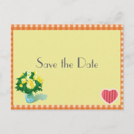 Hochzeit im Save the Date Landhausstil Ankündigungspostkarte
