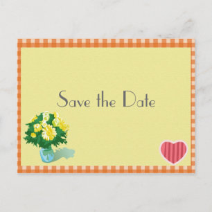 Hochzeit im Save the Date Landhausstil Ankündigungspostkarte
