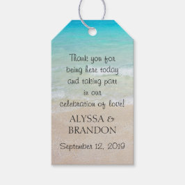 Hochzeit im tropischen Ozean Danke, dass Sie Tags  Geschenkanhänger
