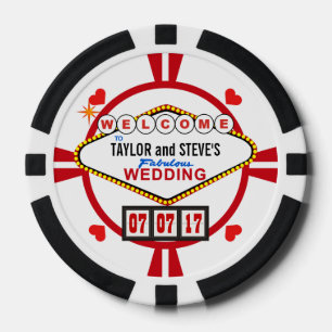 Hochzeit im Vegas Casino Gefallen Poker Chips