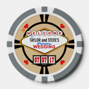 Hochzeit im Vegas Casino Gefallen Poker Chips