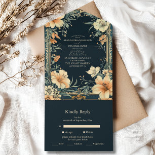 Hochzeit im viktorianischen königlichen Stil  All In One Einladung