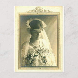 Hochzeit im Vintage-Stil Eine Braut Postkarte