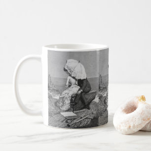 Hochzeit im Vintage-Stil, Frischvermählte am Stran Tasse