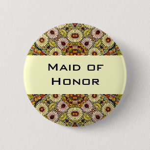 Hochzeit im Vintage-Stil, Gartenblumen Florale Sch Button