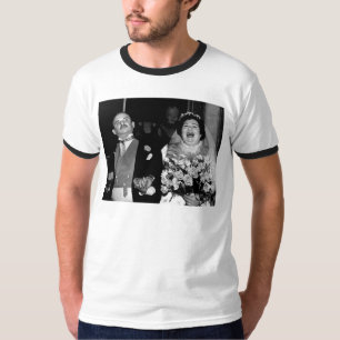 Hochzeit im Vintage-Stil glückliche Braut T-Shirt