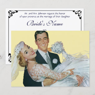 Hochzeit im Vintage-Stil, Glückwunsch an die Neuve Einladung